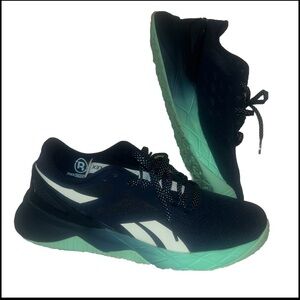 Women’s Navy Blue & Turquoise Reebok NanoFlex Sneakers Size 9.5